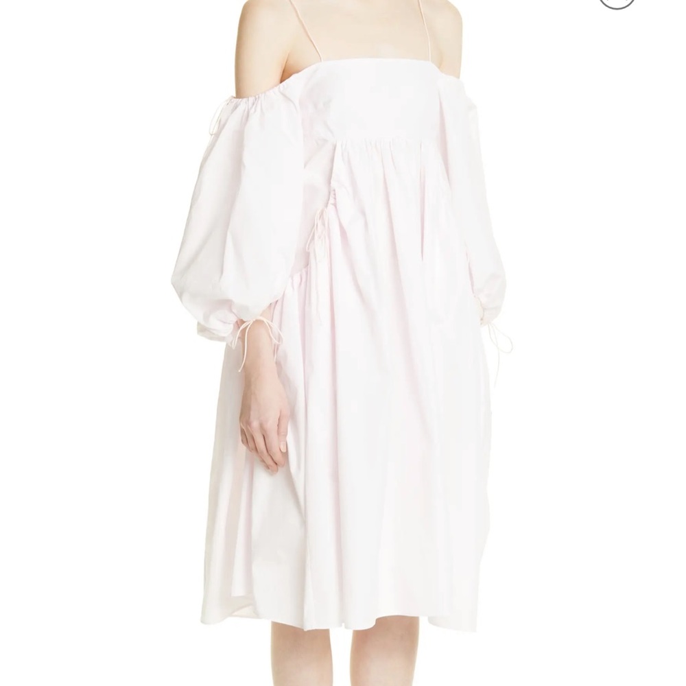 NWT Cecilie Bahnsen Bethanny cold shoulder puff sleeve dress